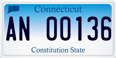 CT license plate AN00136