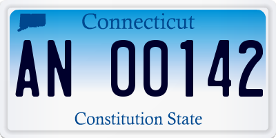 CT license plate AN00142