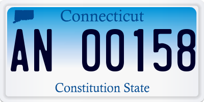 CT license plate AN00158