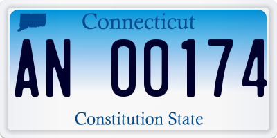 CT license plate AN00174