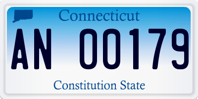CT license plate AN00179