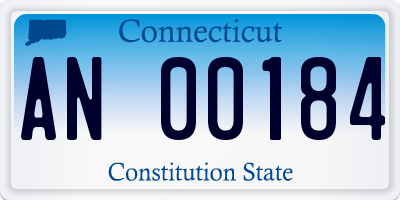 CT license plate AN00184