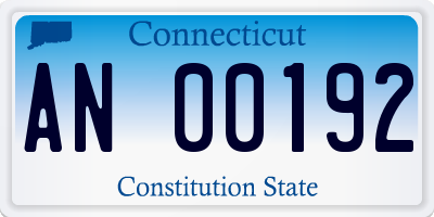 CT license plate AN00192