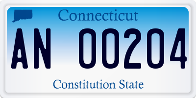 CT license plate AN00204