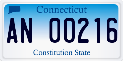CT license plate AN00216