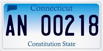 CT license plate AN00218