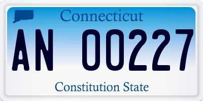 CT license plate AN00227