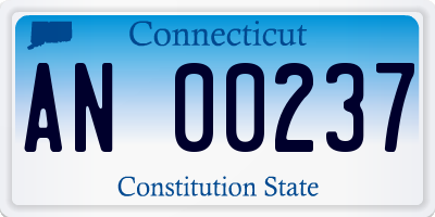 CT license plate AN00237