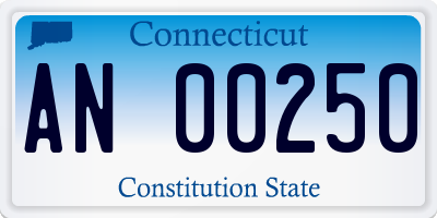 CT license plate AN00250