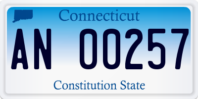 CT license plate AN00257
