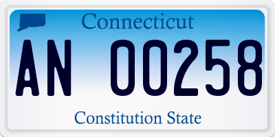 CT license plate AN00258