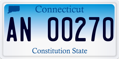 CT license plate AN00270