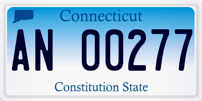 CT license plate AN00277