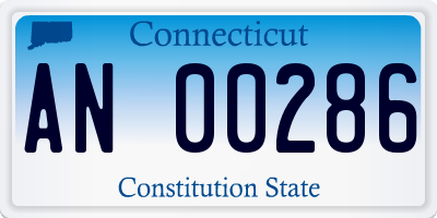 CT license plate AN00286