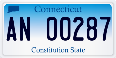 CT license plate AN00287