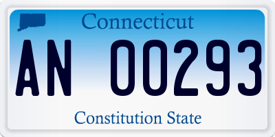 CT license plate AN00293