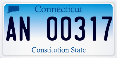 CT license plate AN00317
