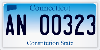 CT license plate AN00323