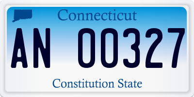 CT license plate AN00327