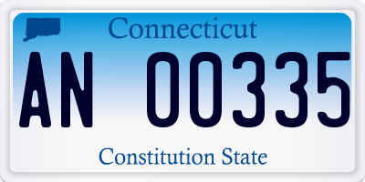 CT license plate AN00335
