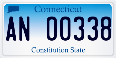 CT license plate AN00338