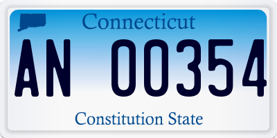 CT license plate AN00354