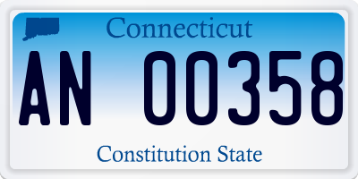 CT license plate AN00358