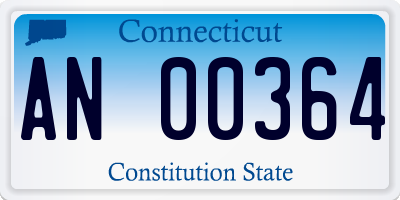 CT license plate AN00364