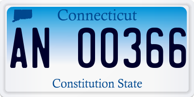 CT license plate AN00366