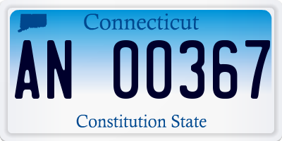 CT license plate AN00367