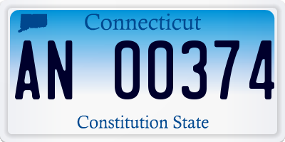 CT license plate AN00374
