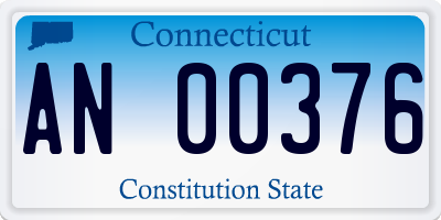 CT license plate AN00376