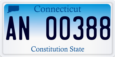 CT license plate AN00388