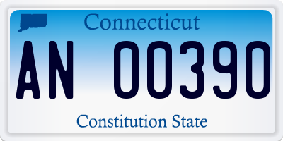 CT license plate AN00390