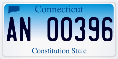 CT license plate AN00396