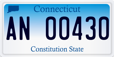 CT license plate AN00430