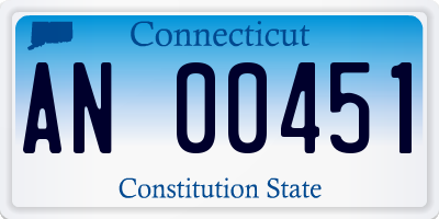 CT license plate AN00451