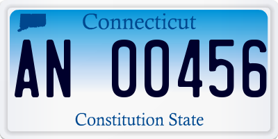 CT license plate AN00456