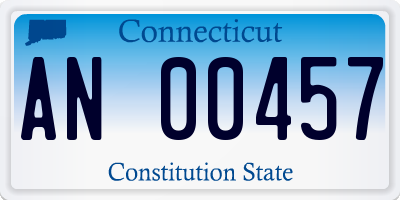 CT license plate AN00457