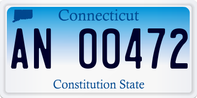 CT license plate AN00472