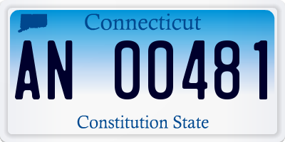 CT license plate AN00481