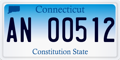 CT license plate AN00512