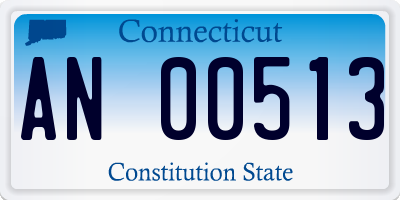 CT license plate AN00513