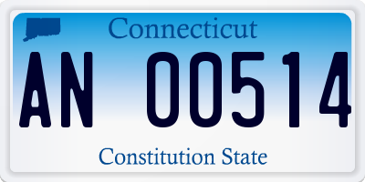 CT license plate AN00514