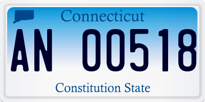 CT license plate AN00518