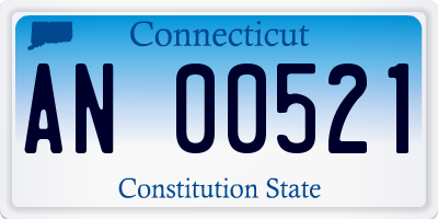 CT license plate AN00521