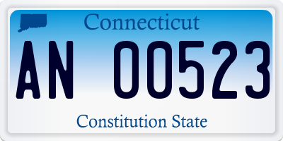 CT license plate AN00523