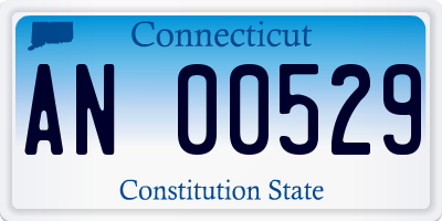 CT license plate AN00529