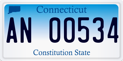 CT license plate AN00534