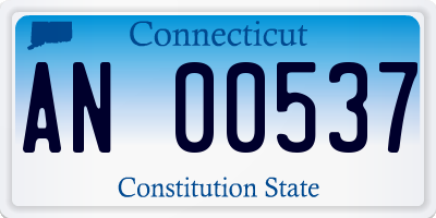 CT license plate AN00537